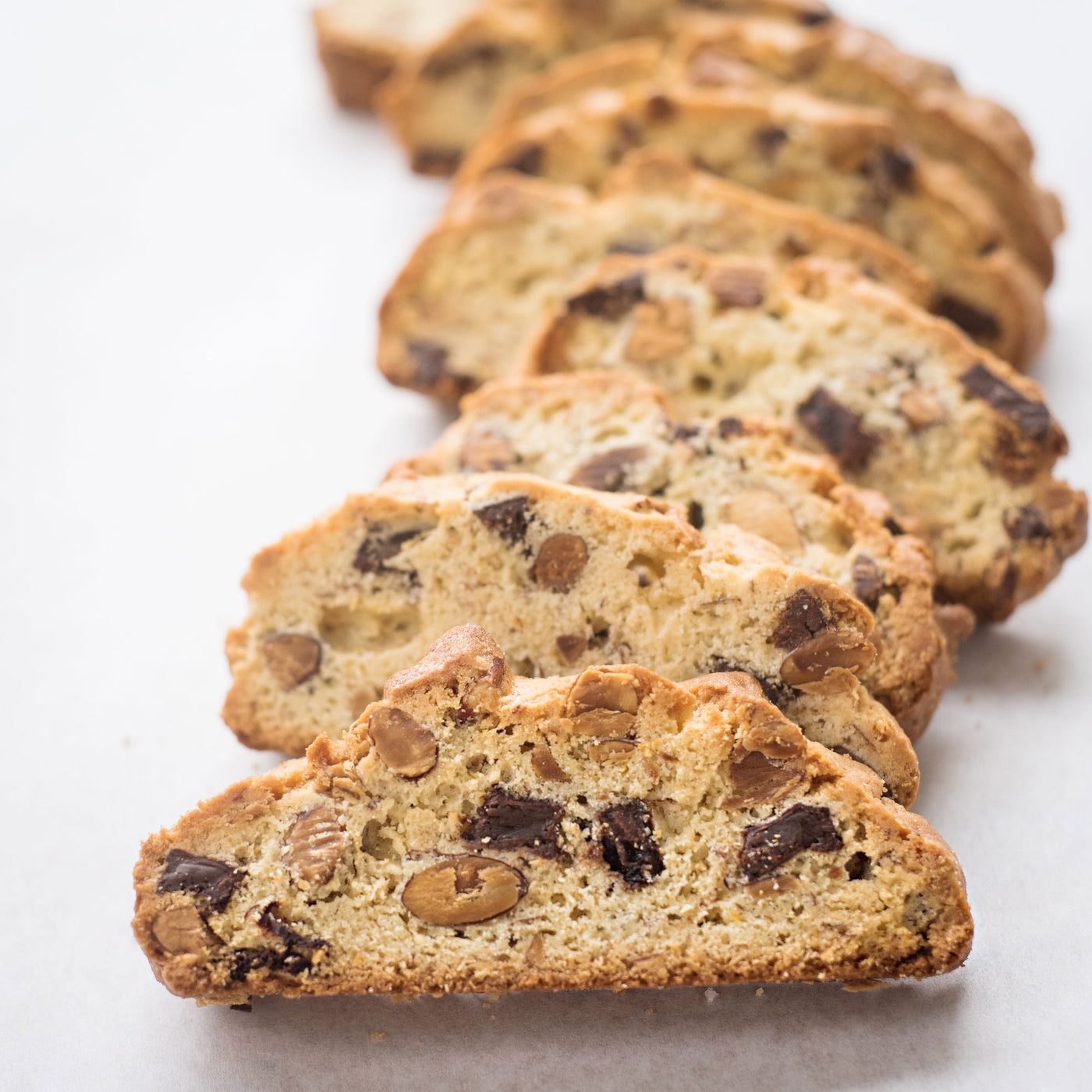 Biscotti with Chocolate and Toasted Almonds